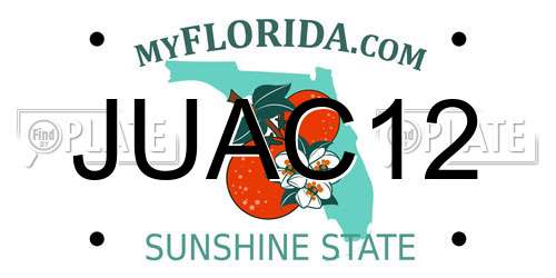 JUAC12 Florida License Plate