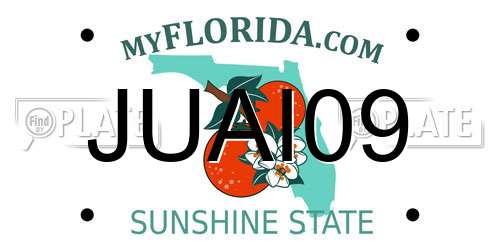 JUAI09 Florida License Plate