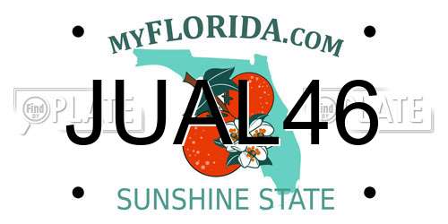 JUAL46 Florida License Plate