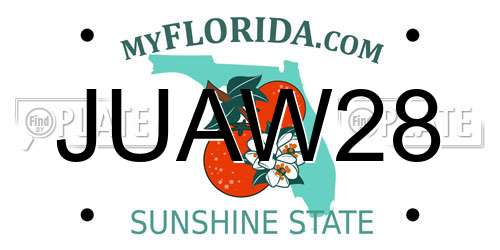 JUAW28 Florida License Plate