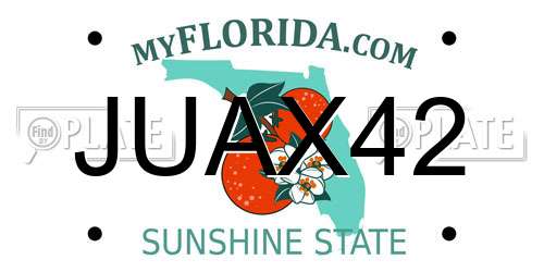 JUAX42 Florida License Plate