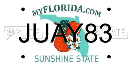 JUAY83 Florida License Plate