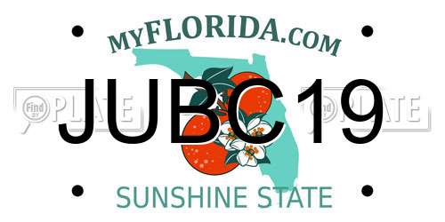 JUBC19 Florida License Plate
