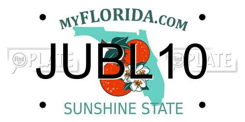 JUBL10 Florida License Plate