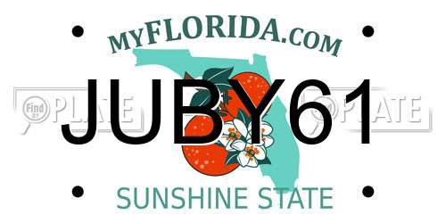 JUBY61 Florida License Plate