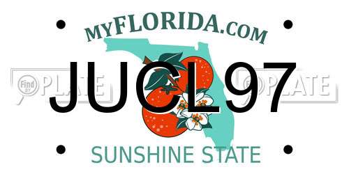 JUCL97 Florida License Plate