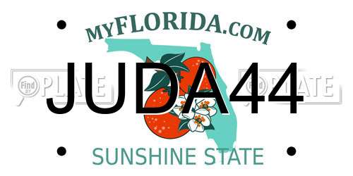 JUDA44 Florida License Plate