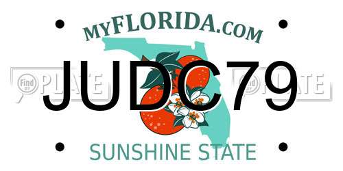 JUDC79 Florida License Plate