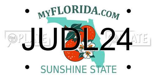 JUDL24 Florida License Plate