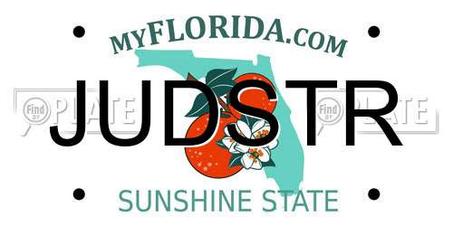 JUDSTR Florida License Plate