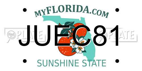 JUEC81 Florida License Plate