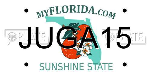 JUGA15 Florida License Plate