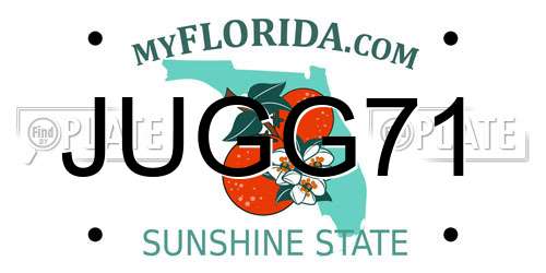 JUGG71 Florida License Plate