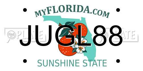 JUGL88 Florida License Plate