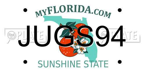 JUGS94 Florida License Plate