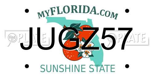 JUGZ57 Florida License Plate
