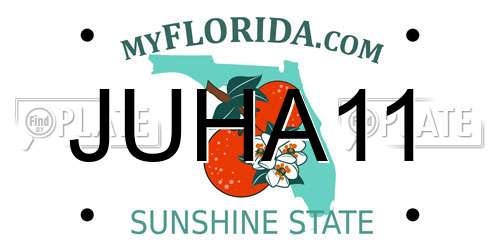 JUHA11 Florida License Plate