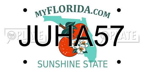 JUHA57 Florida License Plate