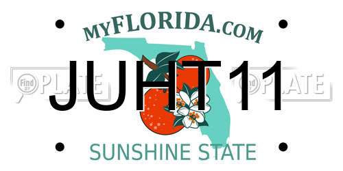 JUHT11 Florida License Plate