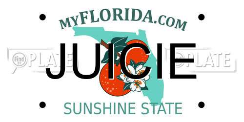 JUICIE Florida License Plate