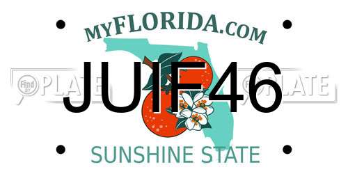 JUIF46 Florida License Plate