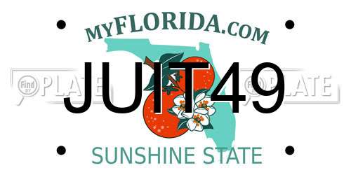 JUIT49 Florida License Plate
