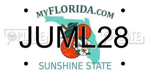 JUML28 Florida License Plate