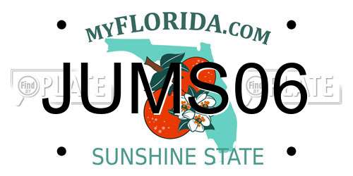 JUMS06 Florida License Plate
