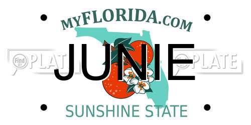 JUNIE Florida License Plate