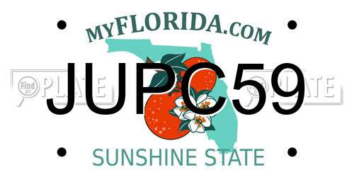 JUPC59 Florida License Plate