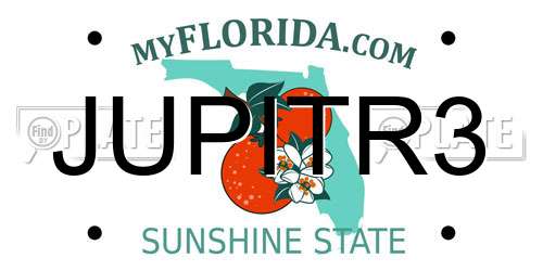 JUPITR3 Florida License Plate