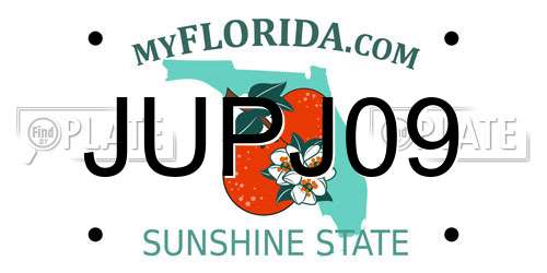 JUPJ09 Florida License Plate