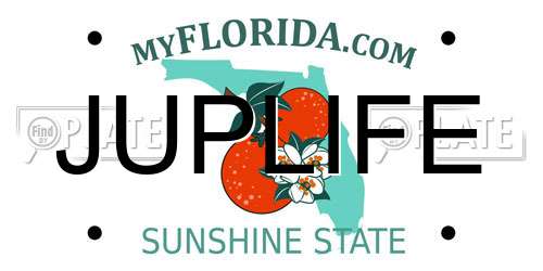 JUPLIFE Florida License Plate
