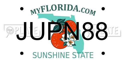JUPN88 Florida License Plate