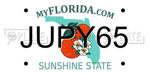 JUPY65 Florida License Plate