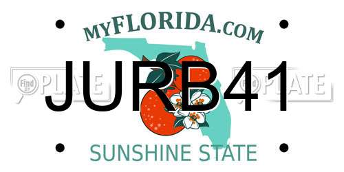 JURB41 Florida License Plate