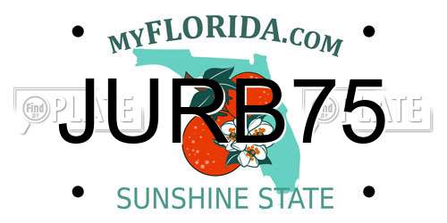 JURB75 Florida License Plate