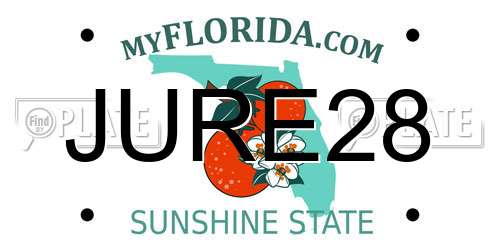 JURE28 Florida License Plate