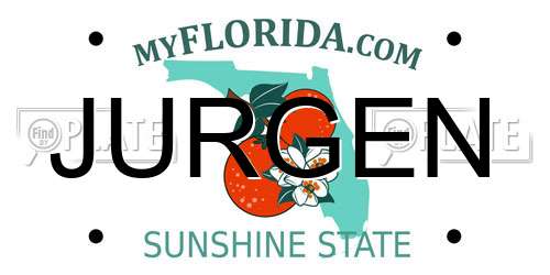 JURGEN Florida License Plate
