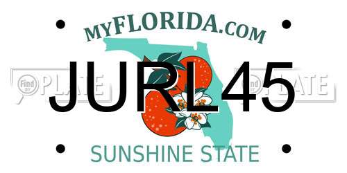 JURL45 Florida License Plate