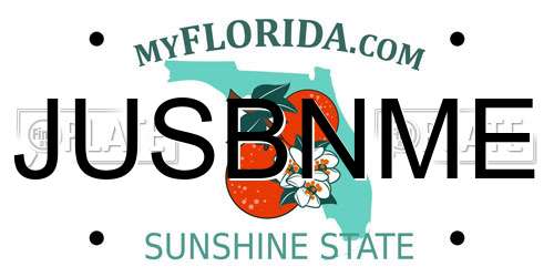 JUSBNME Florida License Plate