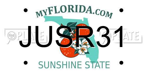 JUSR31 Florida License Plate