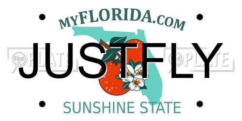JUSTFLY Florida License Plate