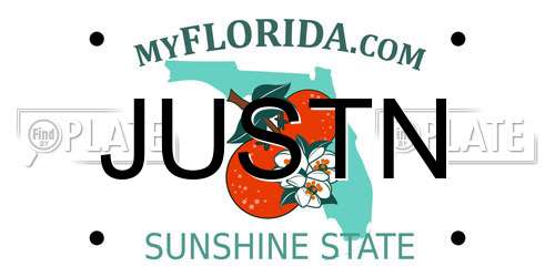 JUSTN Florida License Plate