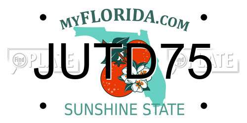 JUTD75 Florida License Plate