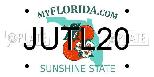 JUTL20 Florida License Plate