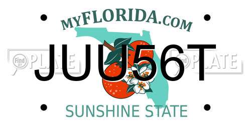 JUU56T Florida License Plate