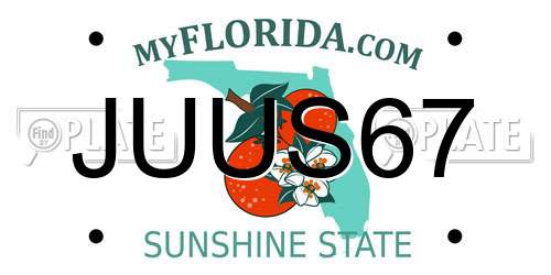 JUUS67 Florida License Plate