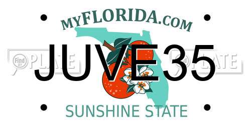 JUVE35 Florida License Plate