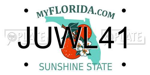JUWL41 Florida License Plate
